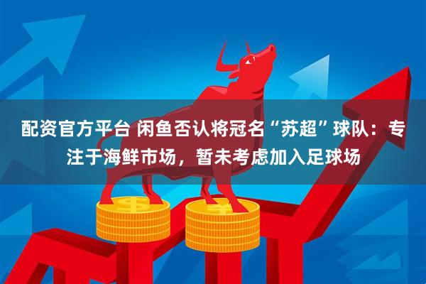 配资官方平台 闲鱼否认将冠名“苏超”球队：专注于海鲜市场，暂未考虑加入足球场