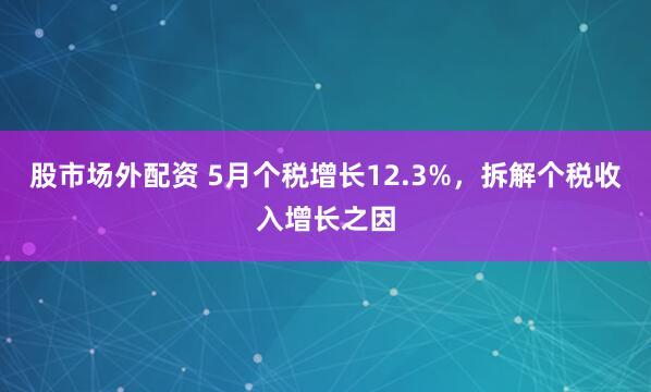 股市场外配资 5月个税增长12.3%，拆解个税收入增长之因